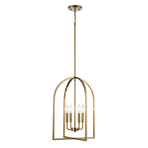 Adelia Four Light Chandelier Antique Gold