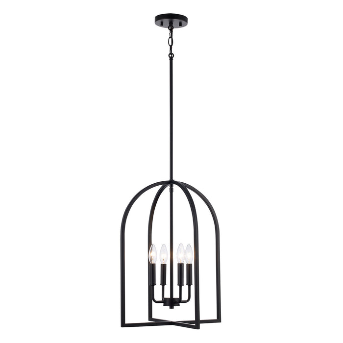 Trans Globe Imports - 72036 BK - Four Light Chandelier - Adelia - Black