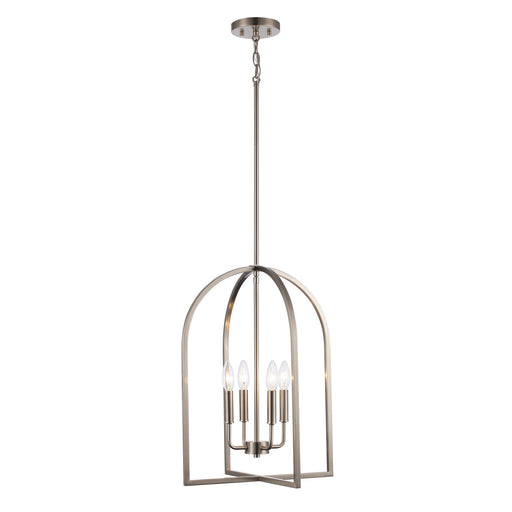 Adelia Four Light Chandelier Brushed Nickel