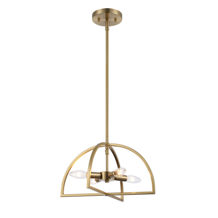 Trans Globe Imports - 72036-4 AG - Four Light Flush Mount - Adelia - Antique Gold
