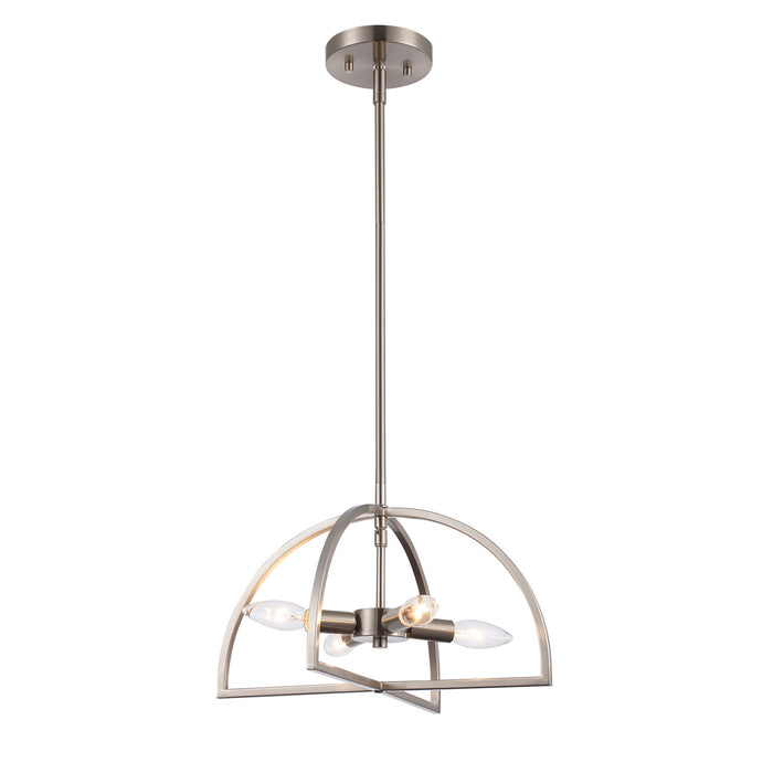 Trans Globe Imports - 72036-4 BN - Four Light Flush Mount - Adelia - Brushed Nickel