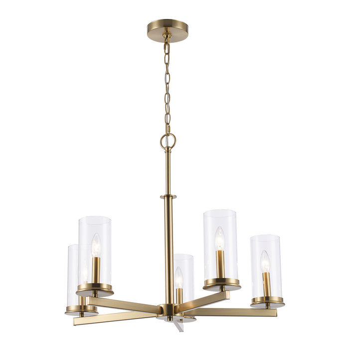 Trans Globe Imports - 72045 AG - Five Light Chandelier - Carter - Antique Gold