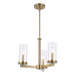Trans Globe Imports - 72045-3 AG - Three Light Mini Chandelier - Carter - Antique Gold