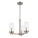 Trans Globe Imports - 72045-3 BN - Three Light Mini Chandelier - Carter - Brushed Nickel