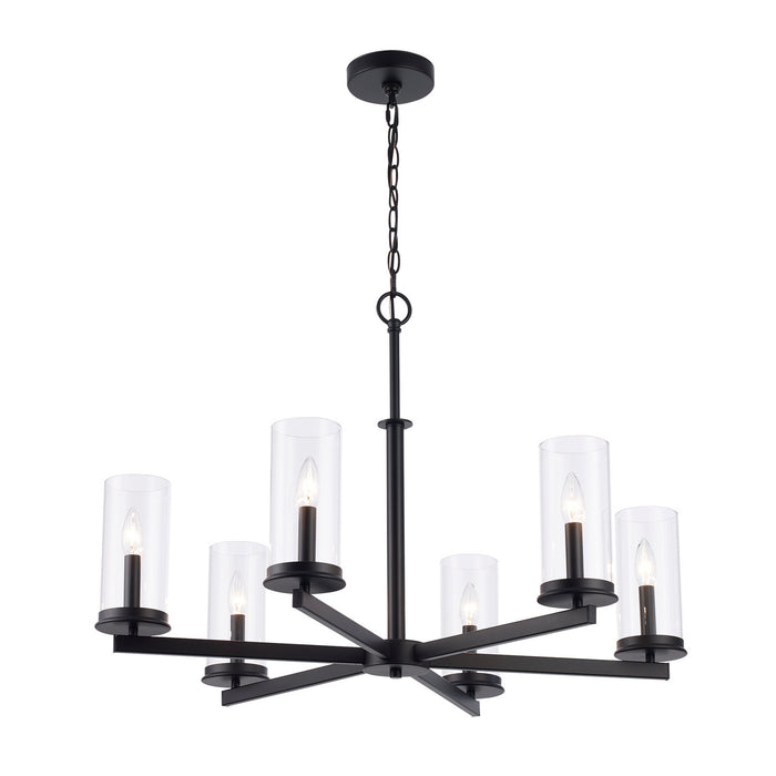Trans Globe Imports - 72046 BK - Six Light Chandelier - Carter - Black