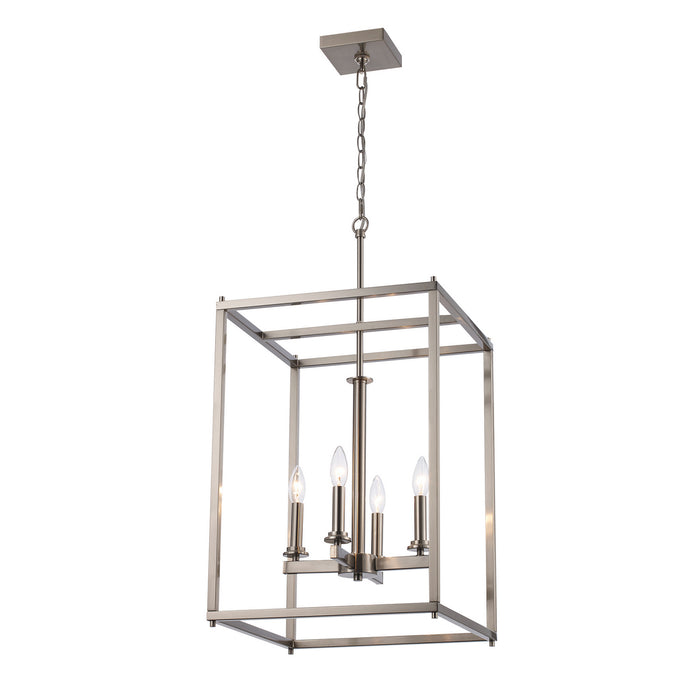 Trans Globe Imports - 72047 BN - Four Light Pendant - Carter - Brushed Nickel