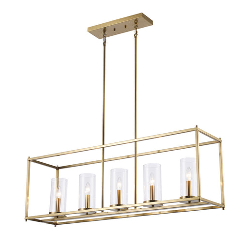 Trans Globe Imports - 72047-5 AG - Five Light Linear Pendant - Carter - Antique Gold