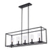 Trans Globe Imports - 72047-5 BK - Five Light Linear Pendant - Carter - Black