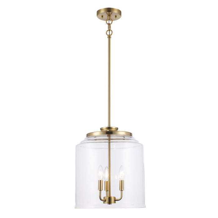 Trans Globe Imports - 72050-3 AG - Three Light Pendant - Zoe - Antique Gold