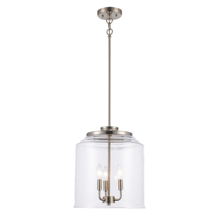 Trans Globe Imports - 72050-3 BN - Three Light Pendant - Zoe - Brushed Nickel