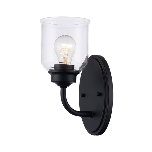 Zoe One Light Wall Sconce Black