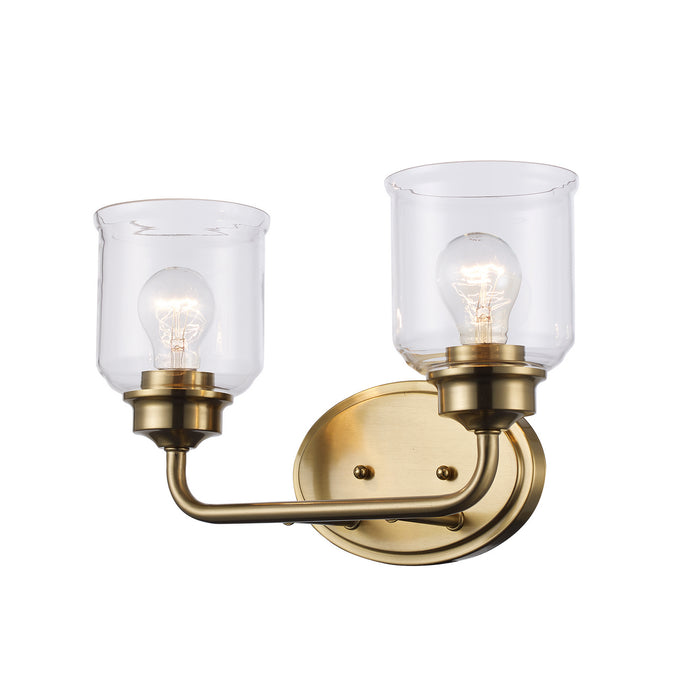Trans Globe Imports - 72052 AG - Two Light Vanity - Zoe - Antique Gold