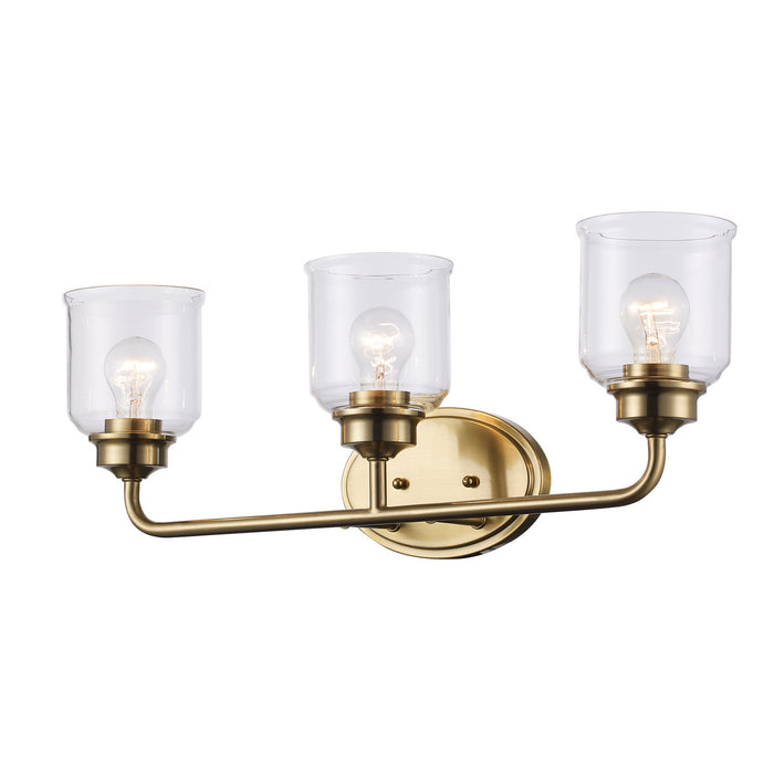 Trans Globe Imports - 72053 AG - Three Light Vanity - Zoe - Antique Gold