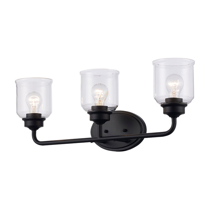 Trans Globe Imports - 72053 BK - Three Light Vanity - Zoe - Black
