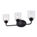 Trans Globe Imports - 72053 BK - Three Light Vanity - Zoe - Black