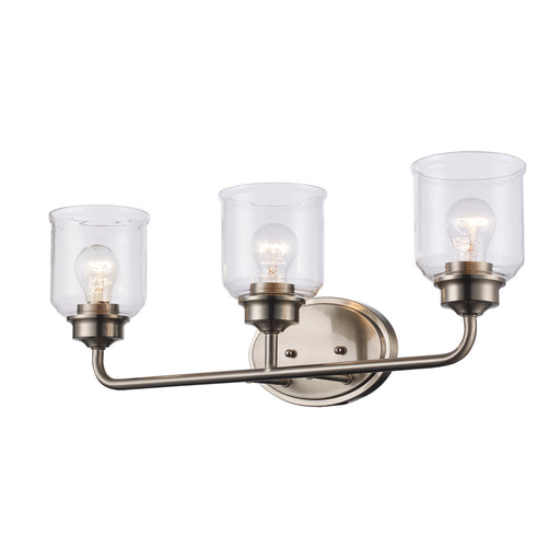 Trans Globe Imports - 72053 BN - Three Light Vanity - Zoe - Brushed Nickel