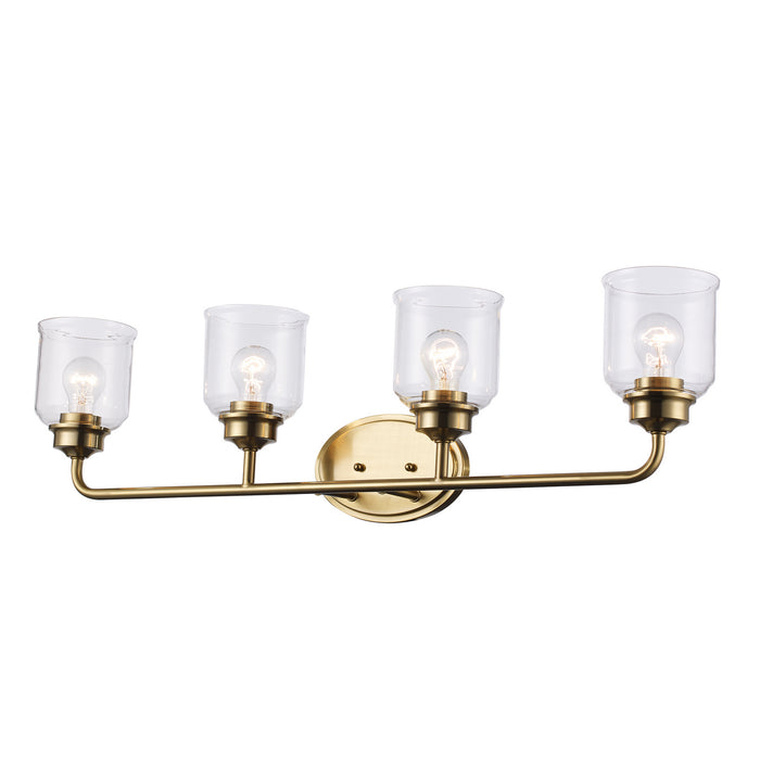 Trans Globe Imports - 72054 AG - Four Light Vanity - Zoe - Antique Gold