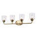 Trans Globe Imports - 72054 AG - Four Light Vanity - Zoe - Antique Gold
