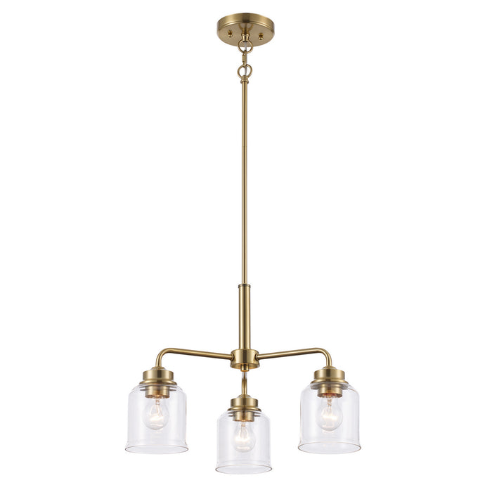 Trans Globe Imports - 72055-3 AG - Three Light Pendant - Zoe - Antique Gold
