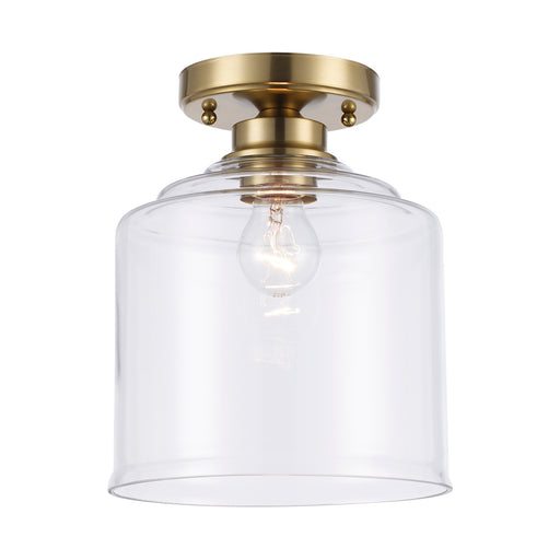 Trans Globe Imports - 72057-1 AG - One Light Flush Mount - Zoe - Antique Gold