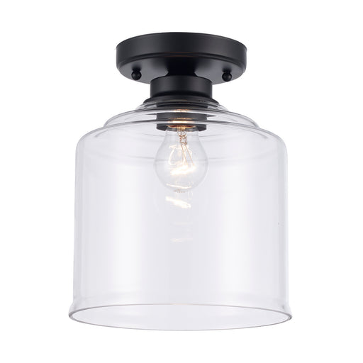 Trans Globe Imports - 72057-1 BK - One Light Flush Mount - Zoe - Black