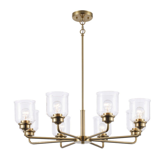 Trans Globe Imports - 72058 AG - Eight Light Chandelier - Zoe - Antique Gold
