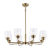 Trans Globe Imports - 72058 AG - Eight Light Chandelier - Zoe - Antique Gold
