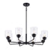 Trans Globe Imports - 72058 BK - Eight Light Chandelier - Zoe - Black
