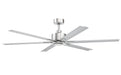 Trans Globe Imports - F-1066-65 BN - 65" Ceiling Fan - Rayne - Brushed Nickel