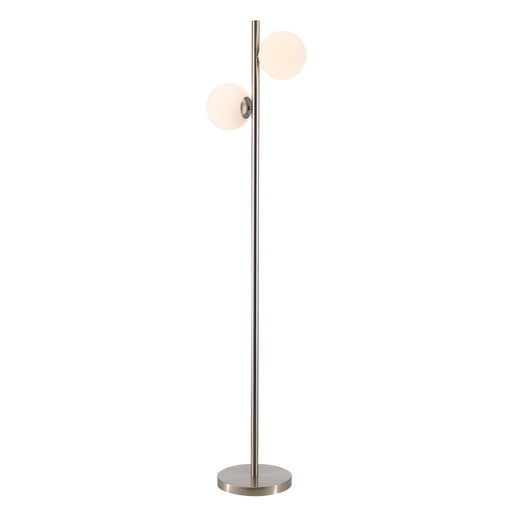 Morning Dew Two Light Floor Lamp Brushed Nickel