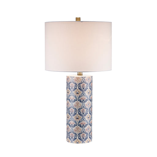 Waterston One Light Table Lamp Blue / Flowers