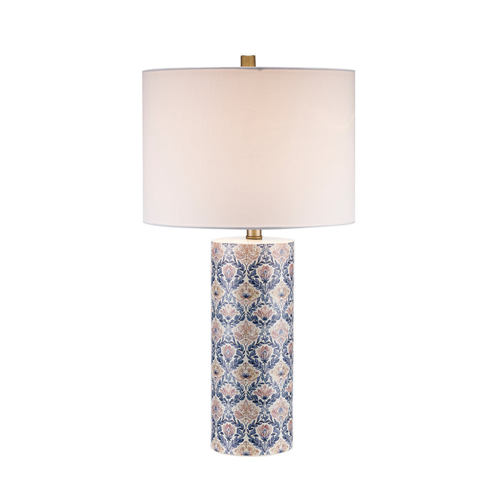Trans Globe Imports - RTL-9235 BL-FW - One Light Table Lamp - Waterston - Blue / Flowers