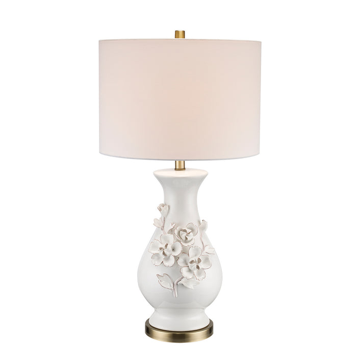 Trans Globe Imports - RTL-9239 WH - One Light Table Lamp - Meredith - White