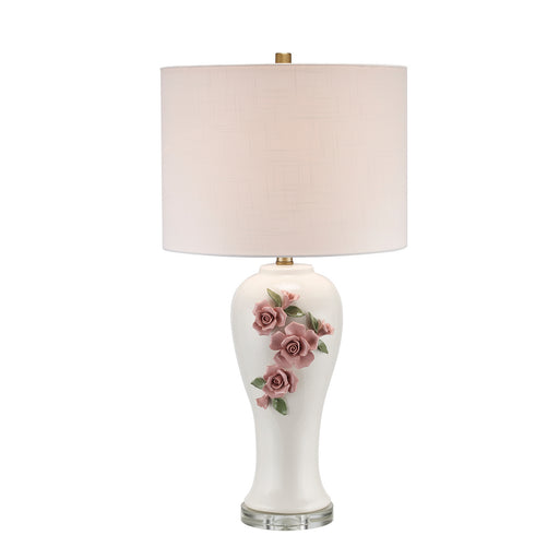 Meredith One Light Table Lamp White / Pink