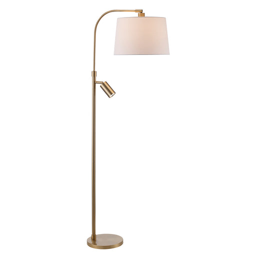 Hartford Two Light Floor Lamp Warm Brass