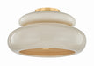 Mitzi - H1145501-AGB/CBR - One Light Semi Flush Mount - Pia - Aged Brass