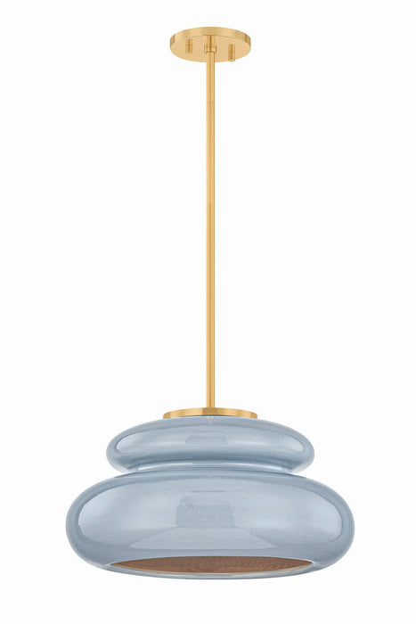 Mitzi - H1145701-AGB/CCC - One Light Pendant - Pia - Aged Brass