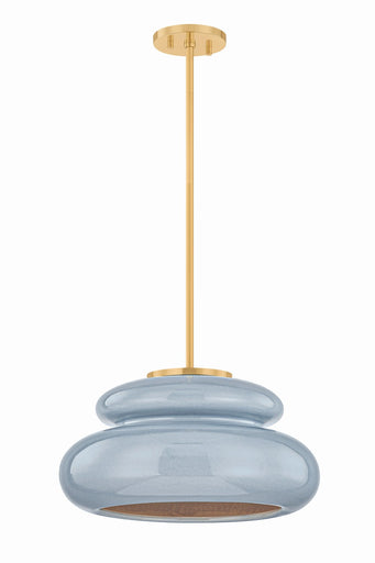 Pia One Light Pendant Aged Brass