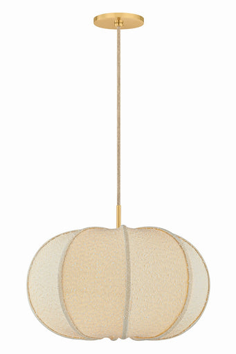 Alexandra One Light Pendant Aged Brass
