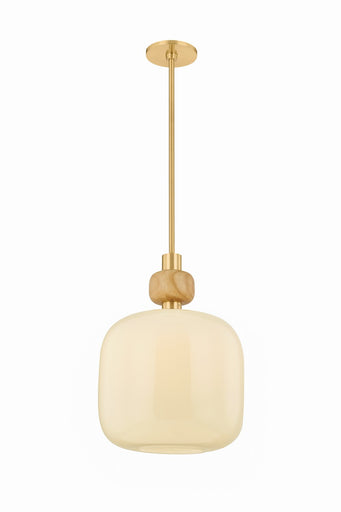 Elise One Light Pendant Aged Brass