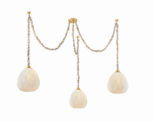 Mitzi - H1150803-AGB - Three Light Chandelier - Remi - Aged Brass