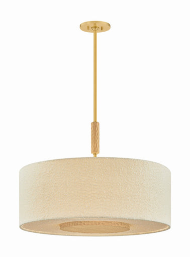 Miller Four Light Pendant Aged Brass