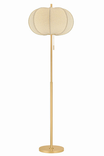 Alexandra One Light Floor Lamp Aged Brass