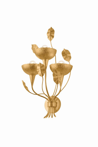 Innsbruck Three Light Wall Sconce Vintage Gold Leaf