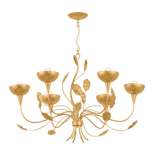 Innsbruck Six Light Chandelier Vintage Gold Leaf