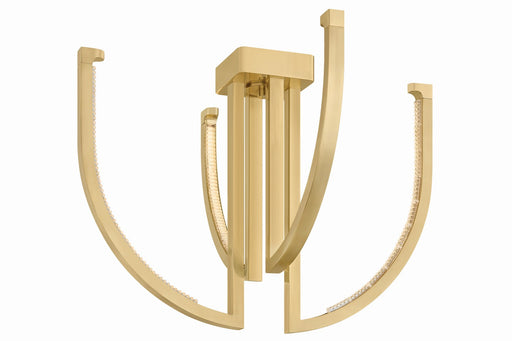 Frankfurt LED Chandelier Vintage Brass