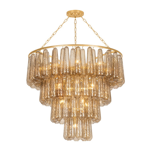 Milos 19 Light Chandelier Vintage Gold Leaf