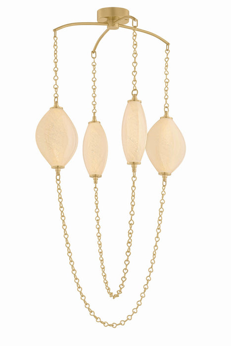 Corbett Lighting - 582-30-VB - LED Chandelier - Positano - Vintage Brass