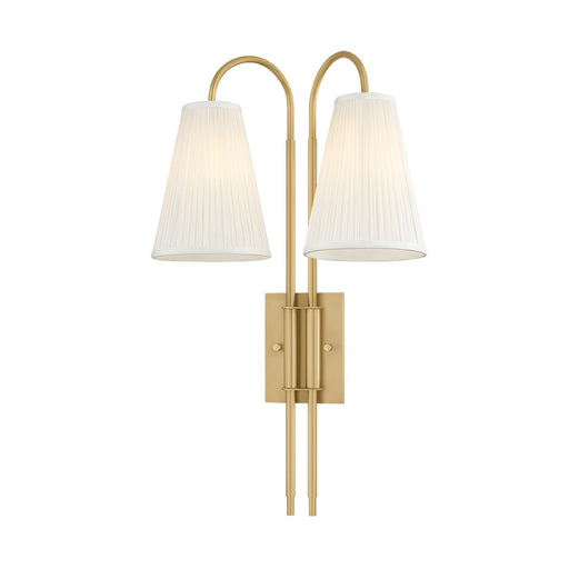 Limoges Two Light Wall Sconce Vintage Brass