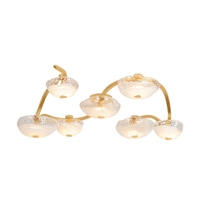 Corbett Lighting - 586-45-VGL - LED Semi Flush Mount - Kune - Vintage Gold Leaf
